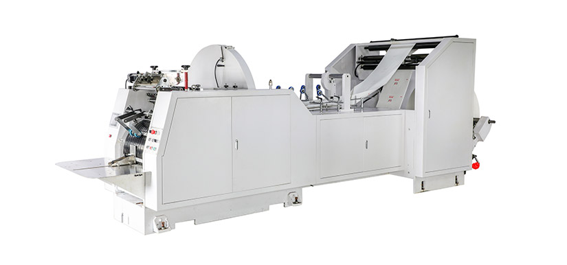 Adjustable Roll Feeding Common V Bottom Paper Bag Machine With Tracking 